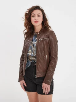 Jolya - Blouson cuir femme