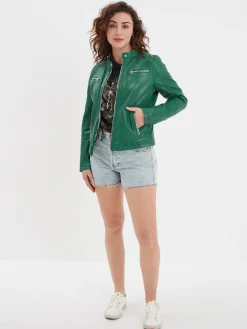 Jolya - Blouson cuir femme