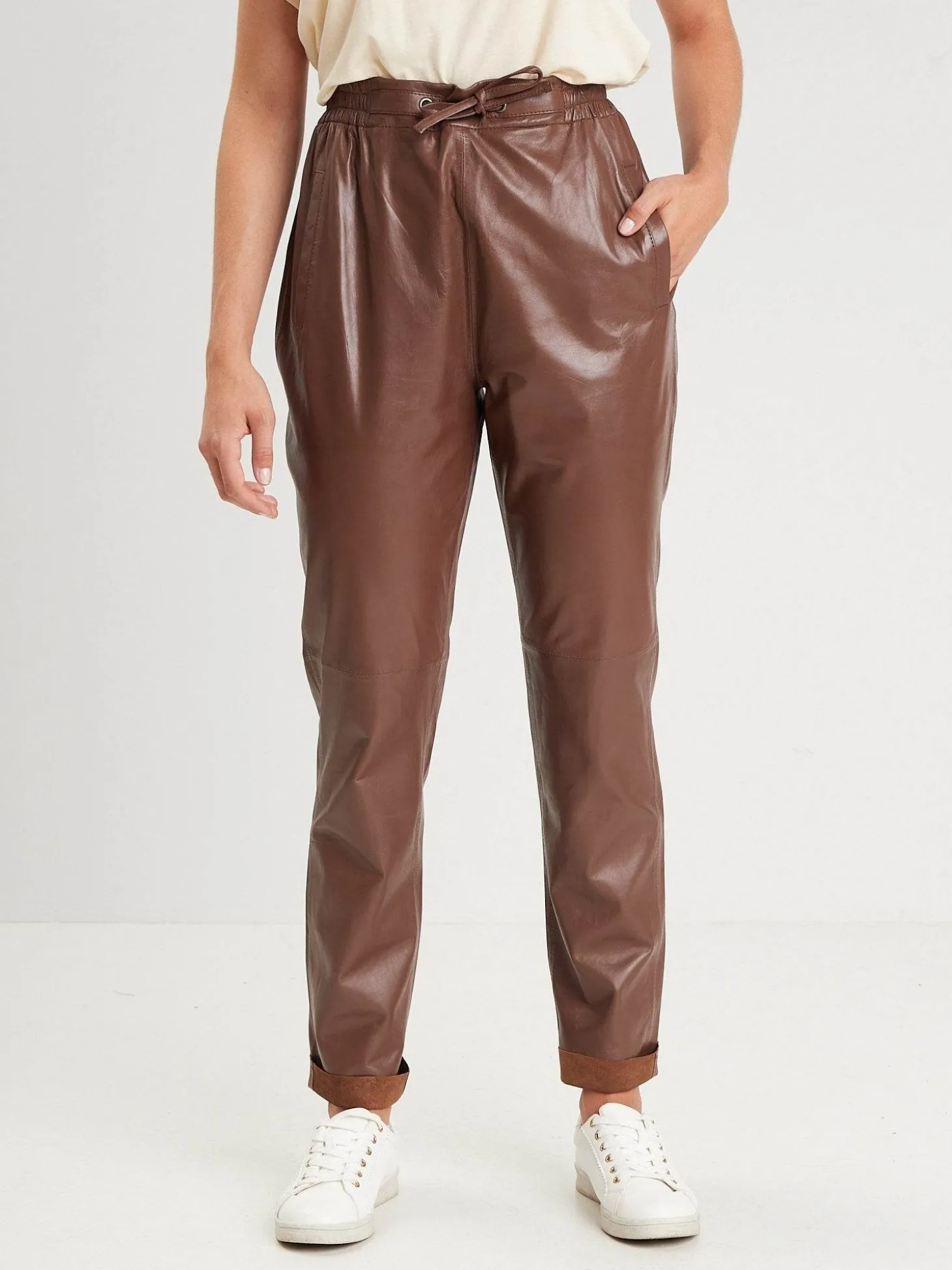 Joy - Pantalon cuir femme
