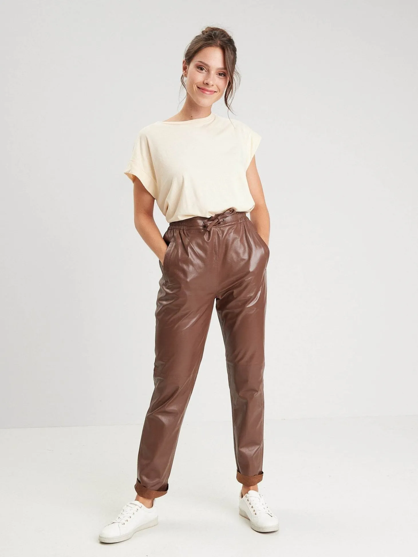 Joy - Pantalon cuir femme