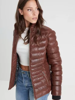 Kildine - Doudoune légère cuir femme