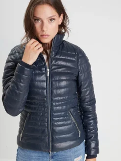 Kildine - Doudoune légère cuir femme
