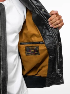 Langdon - Teddy cuir vintage