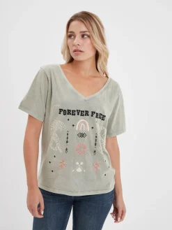 Lily - T-shirt bohème femme