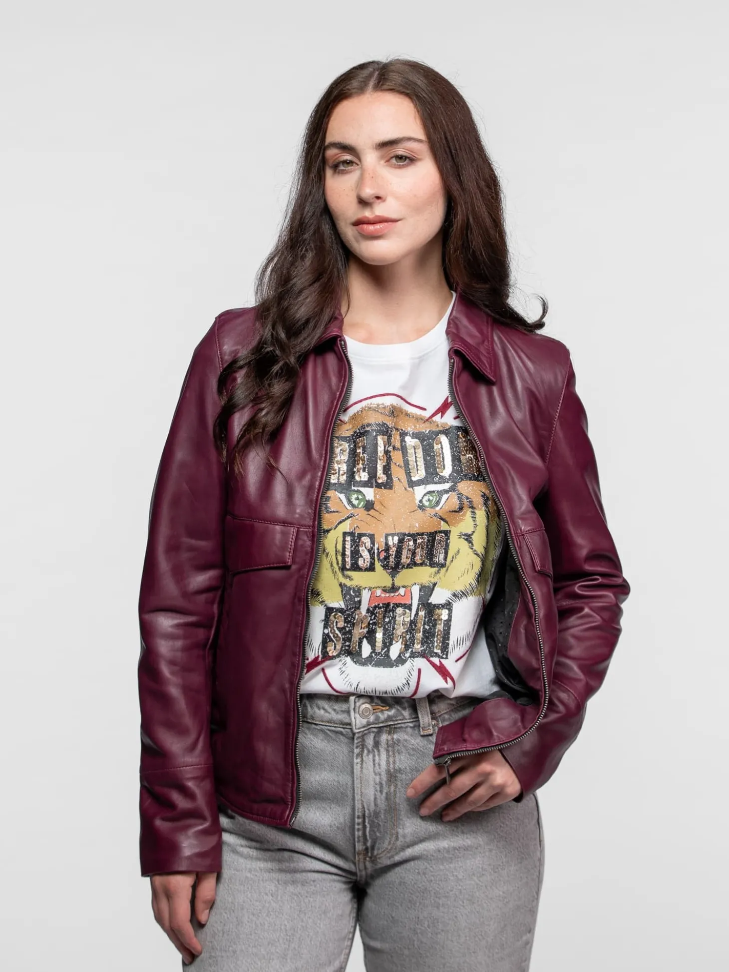 Lisa - Veste cuir femme