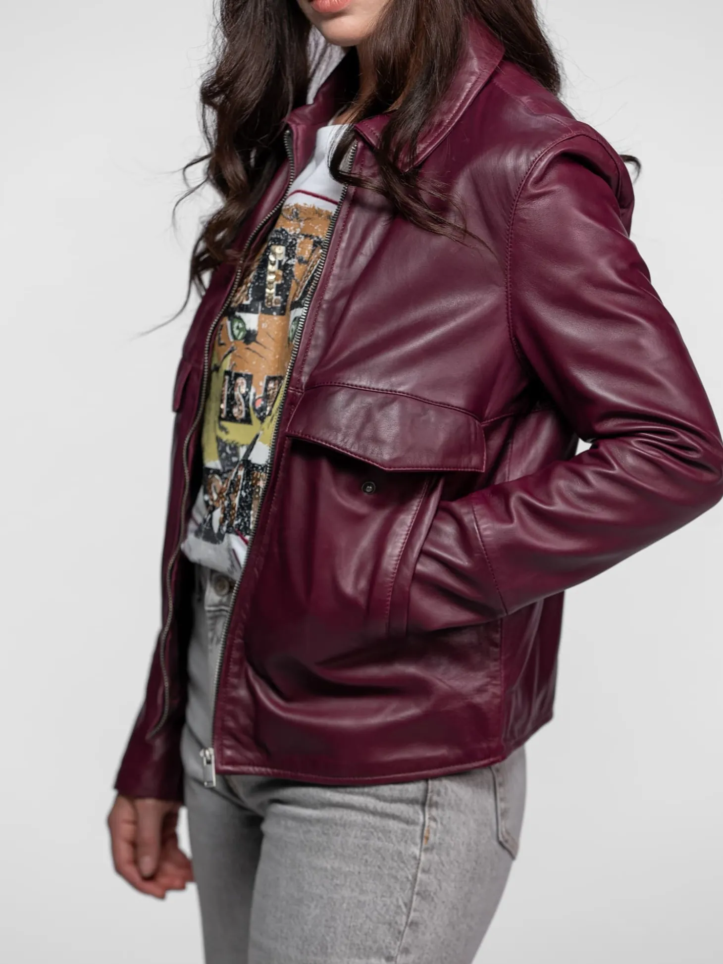 Lisa - Veste cuir femme