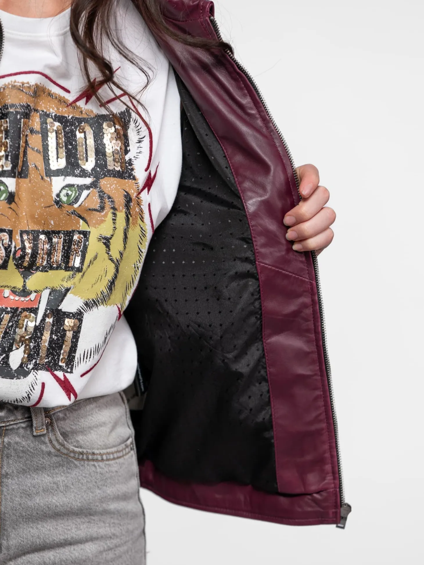 Lisa - Veste cuir femme