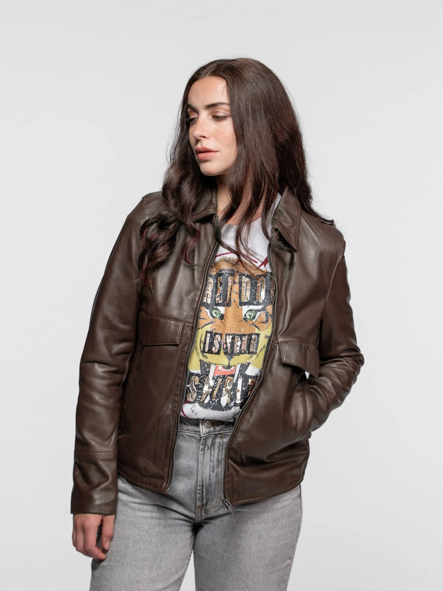 Lisa - Veste cuir femme