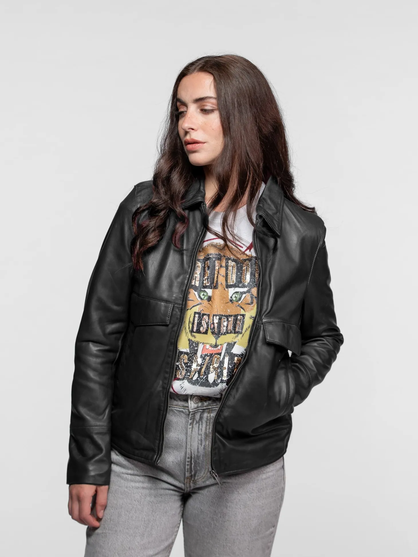 Lisa - Veste cuir femme