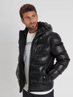 Luka - Doudoune cuir homme