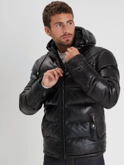 Luka - Doudoune cuir homme
