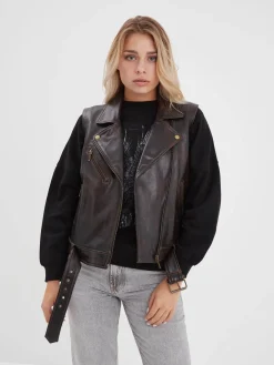 Madeline - Blouson cuir femme
