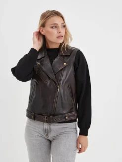 Madeline - Blouson cuir femme