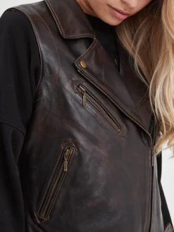 Madeline - Blouson cuir femme