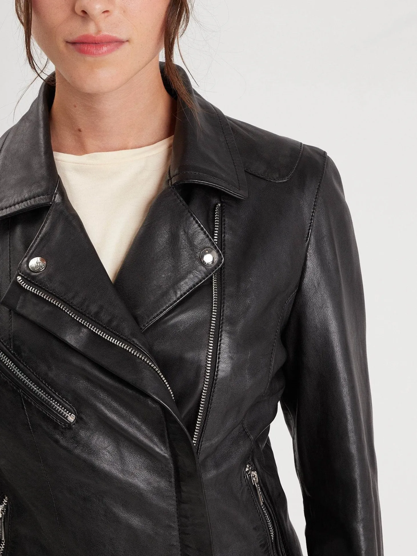 Margaux - Blouson cuir femme