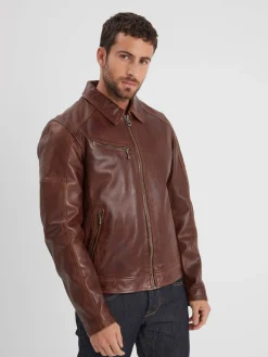 Mick - Blouson cuir rétro homme