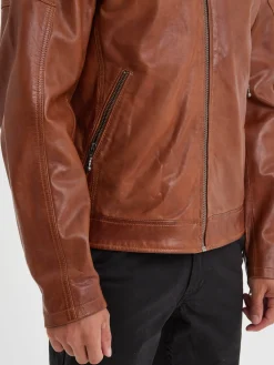 Mick - Blouson cuir rétro homme