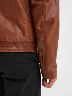 Mick - Blouson cuir rétro homme
