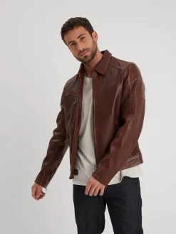 Mick - Blouson cuir rétro homme
