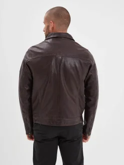 Mick - Blouson cuir rétro homme