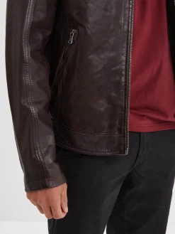 Mick - Blouson cuir rétro homme