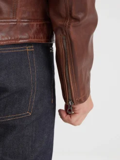 Mick - Blouson cuir rétro homme