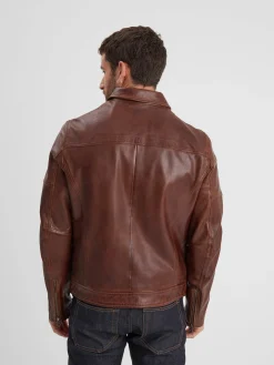 Mick - Blouson cuir rétro homme