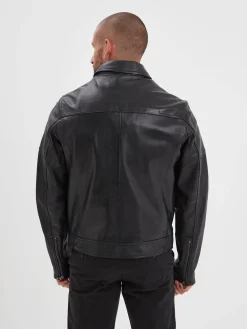 Mick - Blouson cuir rétro homme