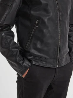 Mick - Blouson cuir rétro homme