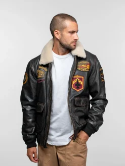 Mock - Blouson cuir aviateur