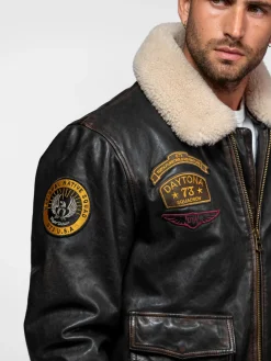 Mock - Blouson cuir aviateur