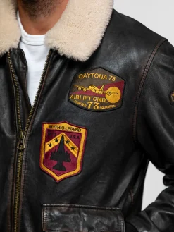 Mock - Blouson cuir aviateur