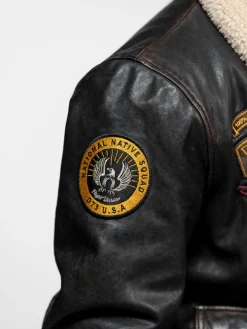 Mock - Blouson cuir aviateur
