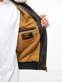 Mock - Blouson cuir aviateur