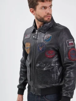 Mythic - Blouson air force cuir homme