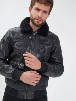 Mythic - Blouson air force cuir homme