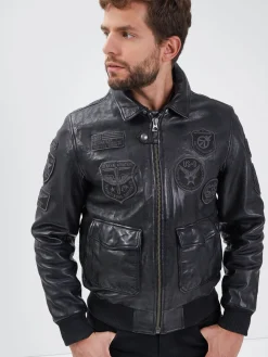 Mythic - Blouson air force cuir homme