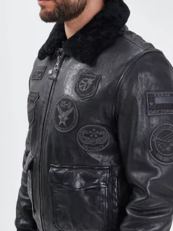 Mythic - Blouson air force cuir homme