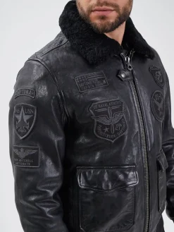 Mythic - Blouson air force cuir homme