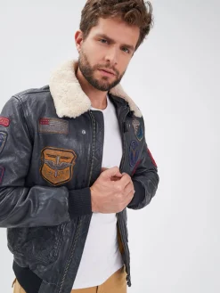 Mythic - Blouson air force cuir homme