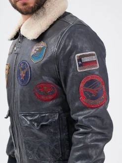 Mythic - Blouson air force cuir homme