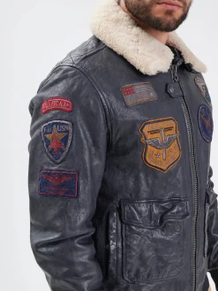 Mythic - Blouson air force cuir homme