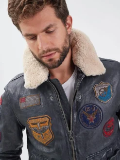 Mythic - Blouson air force cuir homme