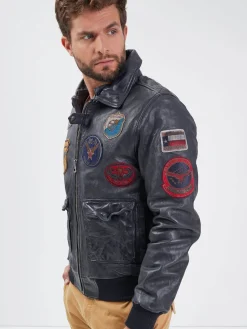 Mythic - Blouson air force cuir homme