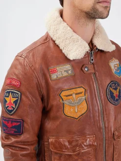 Mythic - Blouson air force cuir homme