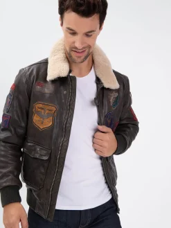 Mythic - Blouson air force cuir homme
