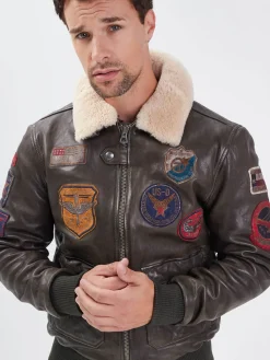 Mythic - Blouson air force cuir homme