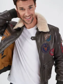 Mythic - Blouson air force cuir homme