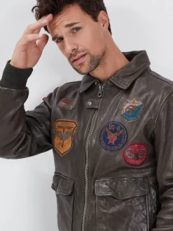 Mythic - Blouson air force cuir homme