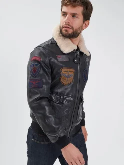 Mythic - Blouson air force cuir homme